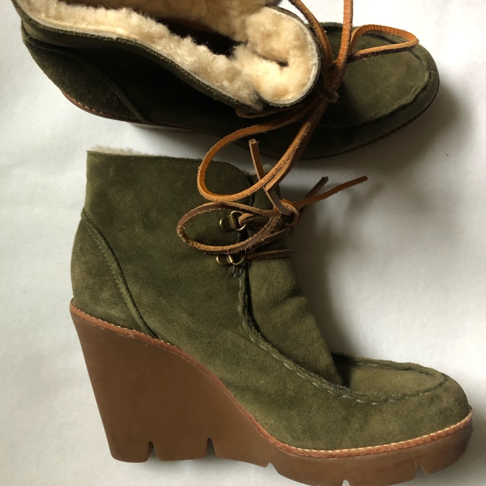 KORS Sherpa & Suede Booties